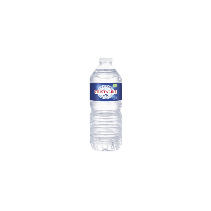 Cristaline 50 cl – Eau de source plate faiblement minéralisée, format nomade