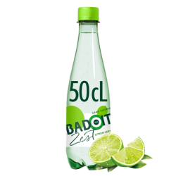 Badoit Citron  vert 50 cl – Eau minérale gazeuse aromatisée sans sucres