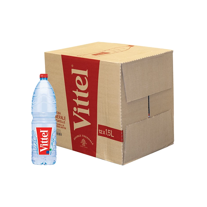 Vittel carton 15 x 1 L – Eau minérale naturelle des Vosges, riche en calcium