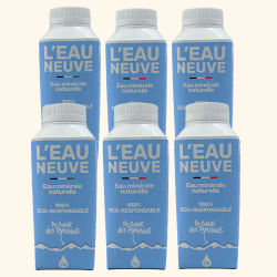 Pack 6x1,5 L Eau Neuve – Eau minérale naturelle de montagne, pauvre en sodium